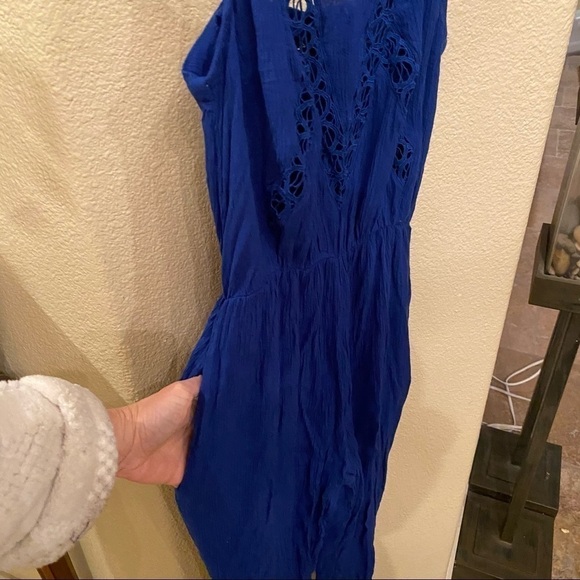 Staring At Stars Women Midnight Blue Crochet Jumpsuit Size Xsmall - Picture 4 of 10